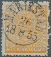 Schweden: 1855, Coat Of Arms 8 Skill. Orange Fine Used With Central ‚MARIESTAD 26/8/1855‘ Cds., Very - Neufs