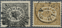 Schweden: 1858/1862, (3øre) Black Used With "Star" H/s. Plus (3øre) Brown Used With "YSTAD/19/4/1862 - Neufs