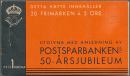 Schweden - Markenheftchen: 1933, 50th Anniversary Of The Postal Savings Bank, Complete Stamp Booklet - 1904-50