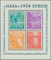 Schweiz: 1934 NABA-Block, Tadellos Postfrisch. (Mi. 800,- €) - Other & Unclassified