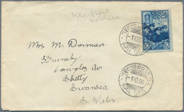 Sowjetunion: 1936, 50 Kop North Pole On Blued Paper On Letter To Great Britain. - Usati