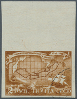 Sowjetunion: 1943, 2 Rbl. Behring, Top Marginal Imperforated Copy, C.t.o. - Oblitérés