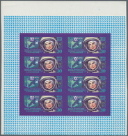 Sowjetunion: 1983, 20th Anniversary Of Tereshkova's Space Flight, IMPERFORATE Mini Sheet Of Eight St - Used Stamps