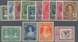 Spanien: 1926, RED CROSS (Royal Family) Complete Set Of 14 Incl. Express Stamp, Mint Never Hinged, M - Gebruikt