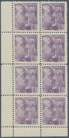 Spanien: 1939, General Franco Definitive With 'Sanchez Toda' 4pta. Violet Block Of Eight From Lower - Usati