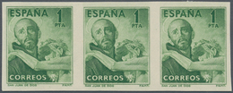 Spanien: 1950, 400th Death Anniversary Of San Juan De Dios, 1pts. Yellow-green, Imperforate Colour E - Gebruikt