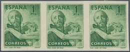 Spanien: 1950, 400th Death Anniversary Of San Juan De Dios, 1pts. Yellow-green, Imperforate Colour E - Usati