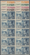 Spanien: 1951, Stamp Day ‚500th Birthday Of Queen Isabella I.‘ Complete Set In Blocks Of Ten, Mint N - Used Stamps