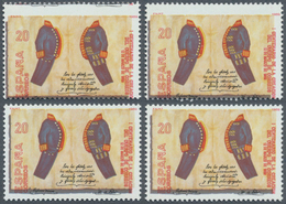 Spanien: 1989, Centenary Of Spanish Post 20pta. 'postal Uniforms' Four Stamps With Slightly SHIFTED - Gebruikt