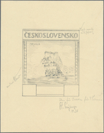 Tschechoslowakei: 1926/1931, Castles, (20h.) "Karlštejn", 1kc. "Hluboka" And (3kc.) "Orava", Three E - Altri & Non Classificati
