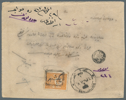 Türkei - Stempel: YENISEHIR(BROUSSE): 1901, Clear Boxed All Arabic On Cover With 2 Pia. Orange And A - Autres & Non Classés