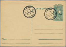 Ungarn - Ganzsachen: 1944, ERDELY TRANSILVANIA, 50 Filler On Hungary 18 Filler Green Postal Statione - Postal Stationery