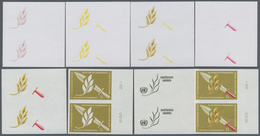 Vereinte Nationen - Genf: 1973. Progressive Proof (8 Phases) In Vertical Pairs For The 1.10fr Value - Other & Unclassified