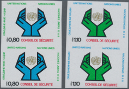 Vereinte Nationen - Genf: 1977. Complete Set "UN Security Council" (2 Values) In IMPERFORATE Vertica - Autres & Non Classés