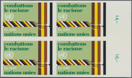 Vereinte Nationen - Genf: 1977. IMPERFORATE Block Of 4 For The 40c Value Of The Set "Fight Against R - Altri & Non Classificati