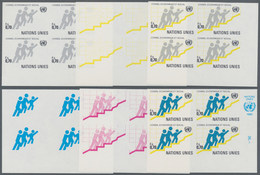 Vereinte Nationen - Genf: 1980. Progressive Proof (6 Phases) In Corner Blocks Of 4 For The 70c Value - Other & Unclassified