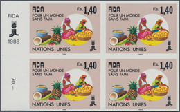 Vereinte Nationen - Genf: 1988. IMPERFORATE Block Of 4 For The 1.40fr Value Of The Set "IFAD - Intl. - Altri & Non Classificati