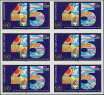 Vereinte Nationen - Genf: 1990. IMPERFORATE Horizontal Block Of 6 For The 90c Value Of The Issue "45 - Altri & Non Classificati