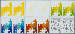 Vereinte Nationen - Wien: 1981. Progressive Proof (6 Phases), Viz Color Separations, In Horizontal P - Andere & Zonder Classificatie