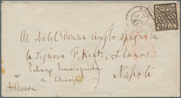 Italien - Altitalienische Staaten: Kirchenstaat: 1861, 5 Baj Black/rose, Even To Full Margins, Tied - Stato Pontificio