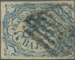 Italien - Altitalienische Staaten: Kirchenstaat: 1852, 50baj. Blue, Fresh Colour, Close To Full Marg - Papal States