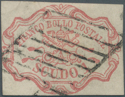 Italien - Altitalienische Staaten: Kirchenstaat: 1852, 1sc. Rose Carmine, Fresh Colour, Insignifican - Papal States