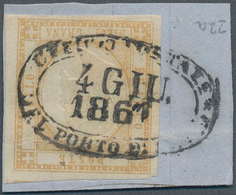 Italien - Altitalienische Staaten: Neapel: 1861, Italy - Province Of Naples: 10 Yellow-ochre, Full M - Naples