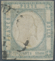 Italien - Altitalienische Staaten: Neapel: 1861, Italy - Province Of Naples: 50 Gr Pearl Grey, Three - Naples