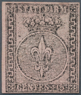 Italien - Altitalienische Staaten: Parma: 1852, 15c. Black On Rose, Fresh Colour And Close To Full M - Parme