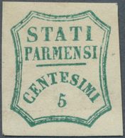 Italien - Altitalienische Staaten: Parma: 1859, Provisional Government, 5 C Deep Blue-green, Mint Wi - Parma