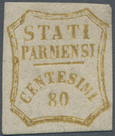 Italien - Altitalienische Staaten: Parma: 1859, Provisorial Government, 80 Cent, Bistre. Position 34 - Parme