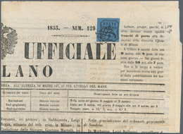 Italien - Altitalienische Staaten: Parma - Zeitungsstempelmarken: 1853, Postage Due For Newspapers, - Parme