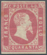 Italien - Altitalienische Staaten: Sardinien: 1851, 40 Cents, Lilac Pink, Mint With Gum, Well Margin - Sardinië