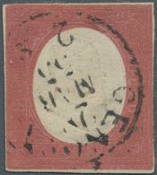 Italien - Altitalienische Staaten: Sardinien: 1854, 40 C Brick-red, Close Margins, Used With Cds GEN - Sardinië