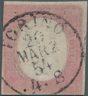 Italien - Altitalienische Staaten: Sardinien: 1854, 40c. Light Brick-red, Fresh Colour, Slightly Tou - Sardaigne