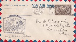 CANADA 1930 LETTRE 1ER VOL WINNIPEG-MOOSE JAW - Briefe U. Dokumente