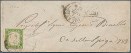 Italien - Altitalienische Staaten: Sardinien: 1859, 5 C Yellow-green, Full To Broad Margins, Single - Sardinië