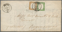 Italien - Altitalienische Staaten: Sardinien: 1863, 5 C Green And 10 C Bistre, Each Slightly Touched - Sardinië