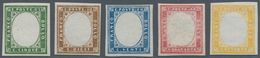 Italien - Altitalienische Staaten: Sardinien: 1855/63: 5, 10, 20, 40 And 80 Cents, All Without Embos - Sardinië