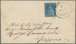 Italien - Altitalienische Staaten: Toscana: 1851, 2 Cr Grey Blue On Blue, Even To Full Margins, Sing - Tuscany