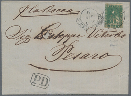 Italien - Altitalienische Staaten: Toscana: 1857, PROVISIONAL GOVERNMENT, 4 Cr Green, Two Full Margi - Toscana