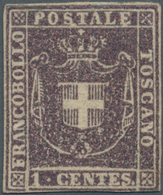 Italien - Altitalienische Staaten: Toscana: 1860, 1c. Brownish Lilac, Fresh Colour, Close Margins Al - Toscana