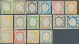 Italien: 1861, Neapolitan Province, Two Complete Mint Sets, Some With Signatures. Sass. 17/24 (2), 5 - Mint/hinged