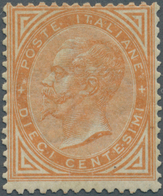 Italien: 1863, 10c. Yellow-orange, London Printing, Fresh Colour, Well Perforated, Unmounted Mint, S - Mint/hinged