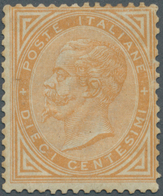 Italien: 1866, 10c. Yellow-orange, Turin Printing, Fresh Colour, Well Perforated, Mint Original Gum, - Ongebruikt