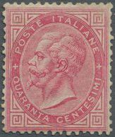 Italien: 1863, 40c. Rose Carmine, Mint Regummed, Fine And Fresh, Michel Catalogue Value 4.500,- Euro - Ongebruikt