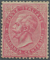 Italien: 1863, 40c. Rose Carmine, Mint Regummed, Fine And Fresh, Michel Catalogue Value 4.500,- Euro - Mint/hinged