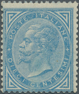 Italien: 1877, 10c. Blue, Fresh Colour, Well Perforated, Unmounted Mint, Signed And Certificate Rayb - Ongebruikt