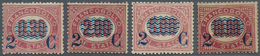 Italien: 1878, Newspaper Stamps: Surcharge 2 C In Blue On Four Different Values Incl. 0,30 L, 2,00 L - Nuovi