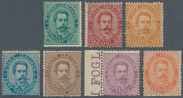 Italien: 1879/1882, King Umberto I. Complete Set Of Seven Unused With Large Part Original Gum Or MNH - Nuovi